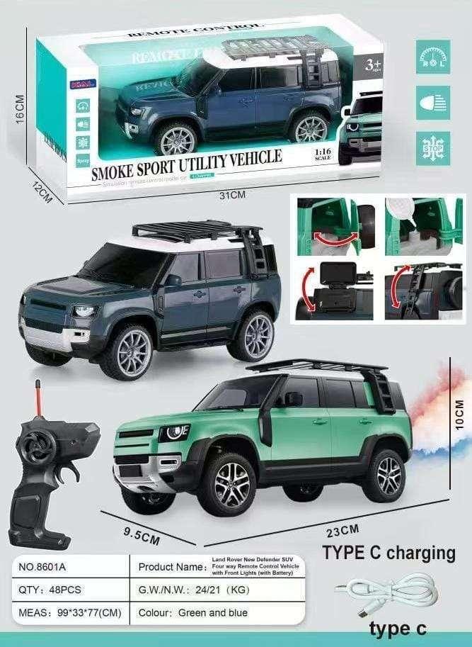 DEFENDER SUV WITH SMOKE