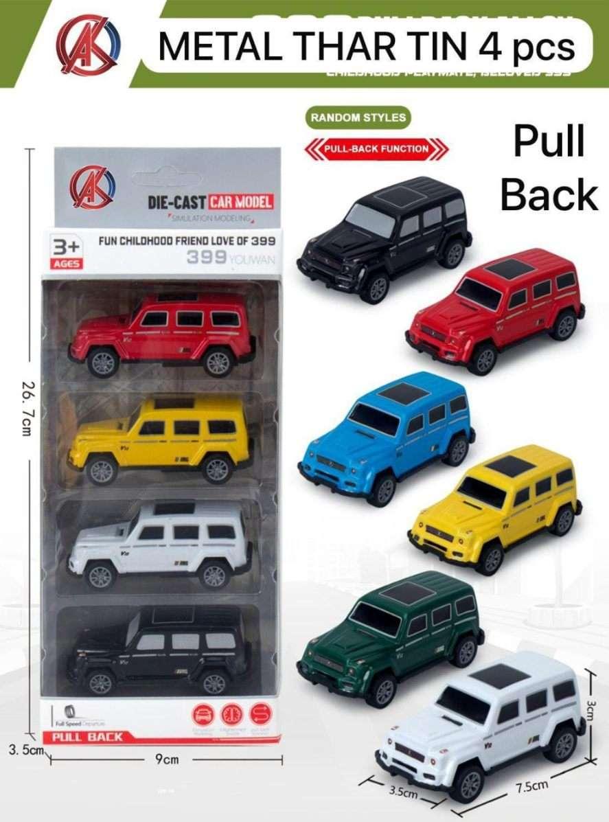 4 PCS PULL BACK METAL FUN (BULK)