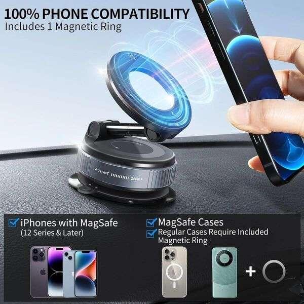 2025 Upgraded Vacuum Magnetic Smartphones Holder Stand