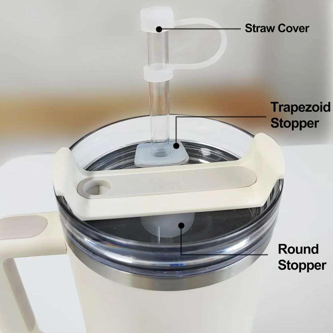 1200ml Stainless Steel Tumbler Mug With Straw (Imported)
