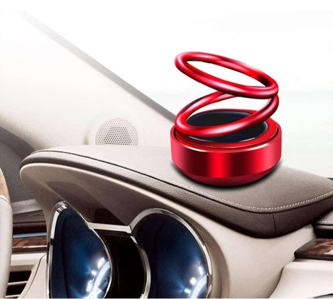 Solar car Fragrance Double Ring Auto Rotating